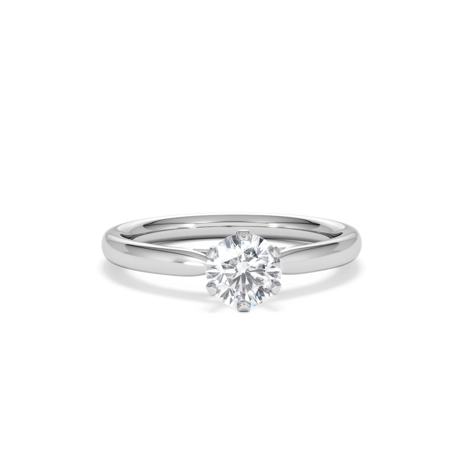 Certified 0.70CT Chloe Low Platinum Engagement Ring G/VS - Image 9