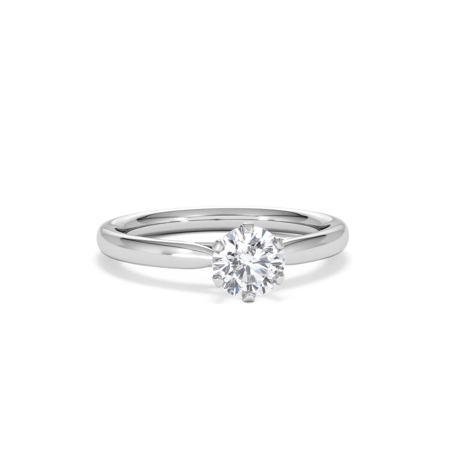 Certified 0.70CT Chloe Low Platinum Engagement Ring G/SI2 - Image 10