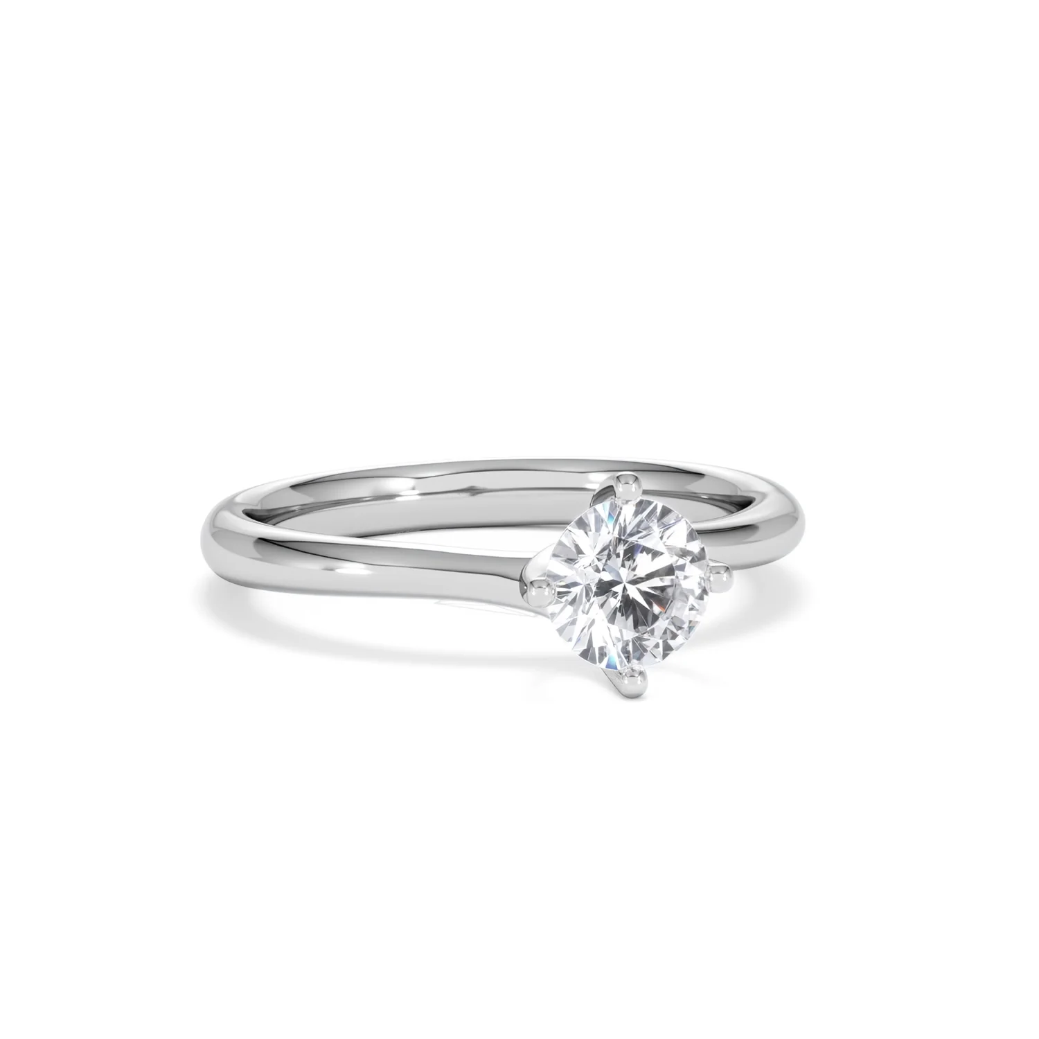 Certified 0.70CT Lily Platinum Engagement Ring G/VS - Image 12
