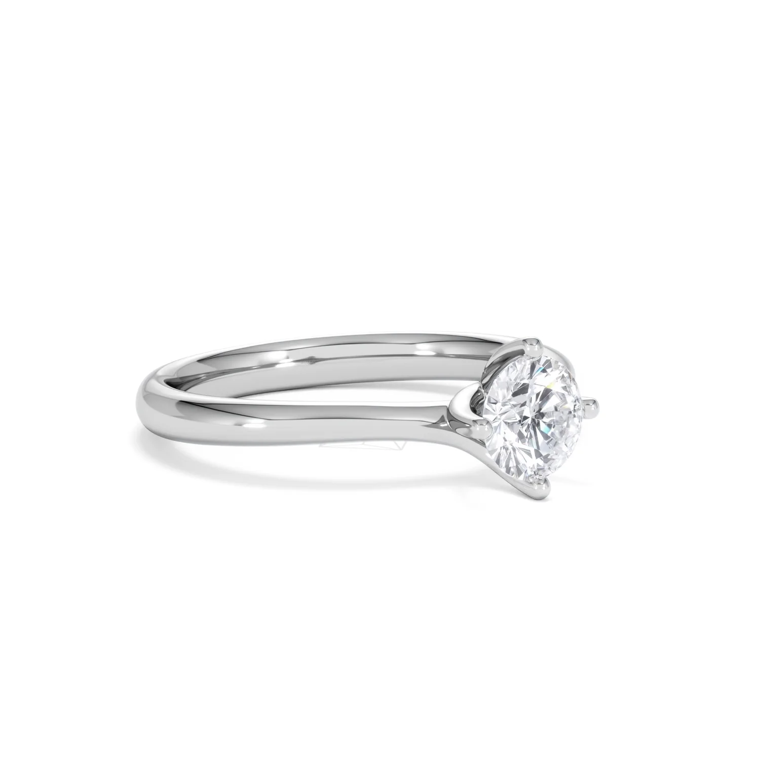 Certified 0.70CT Lily Platinum Engagement Ring G/VS - Image 16