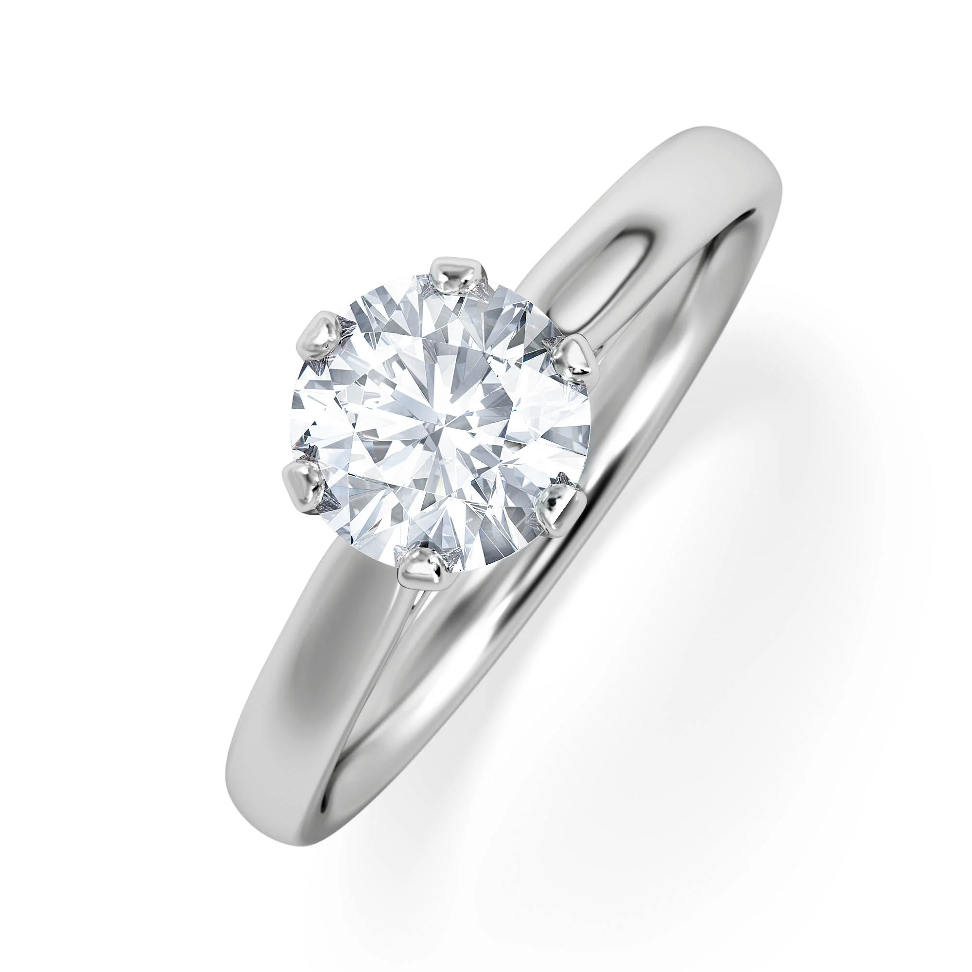Certified 1.00CT Chloe High Platinum Engagement Ring G/VS