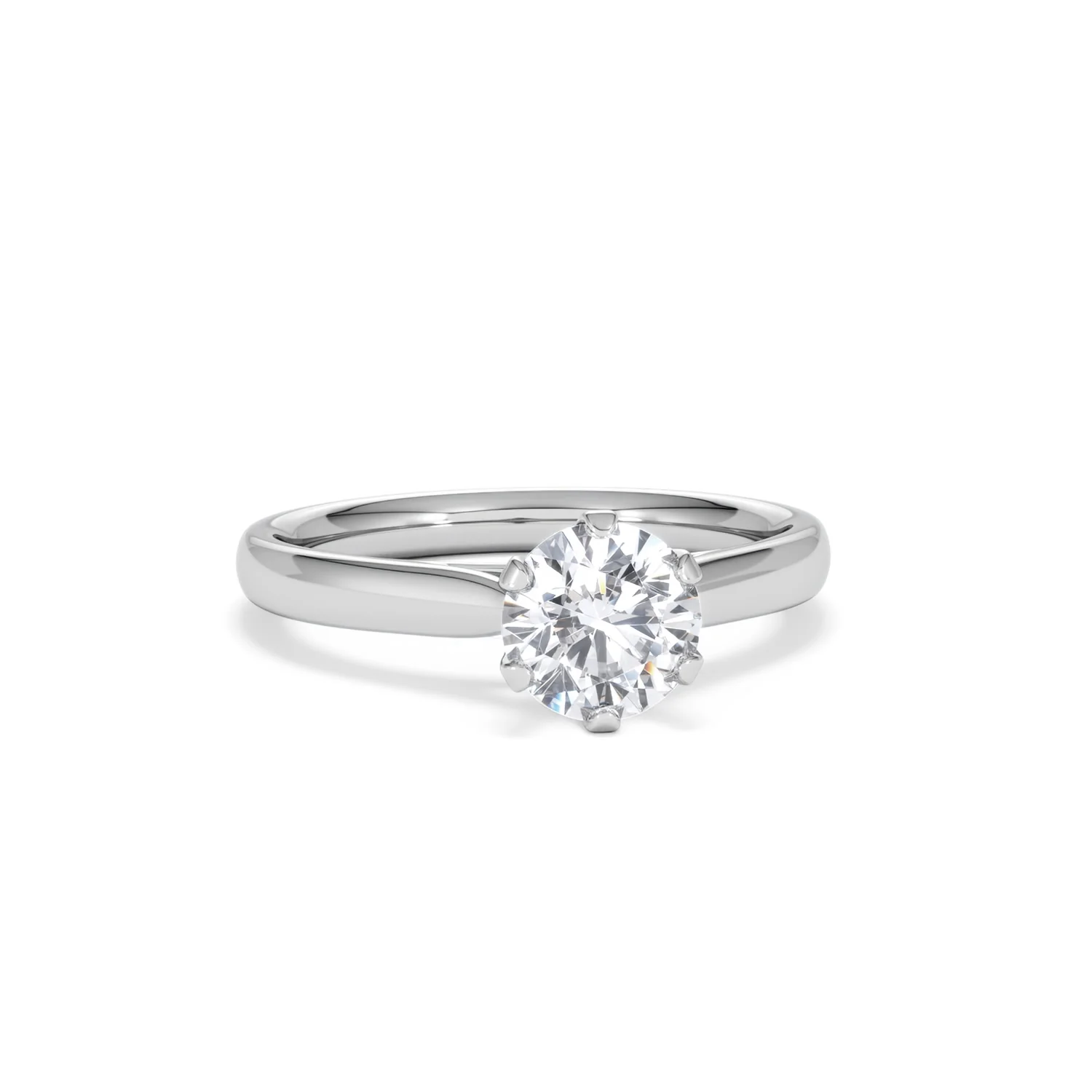 Certified 1.00CT Chloe High Platinum Engagement Ring G/VS - Image 10