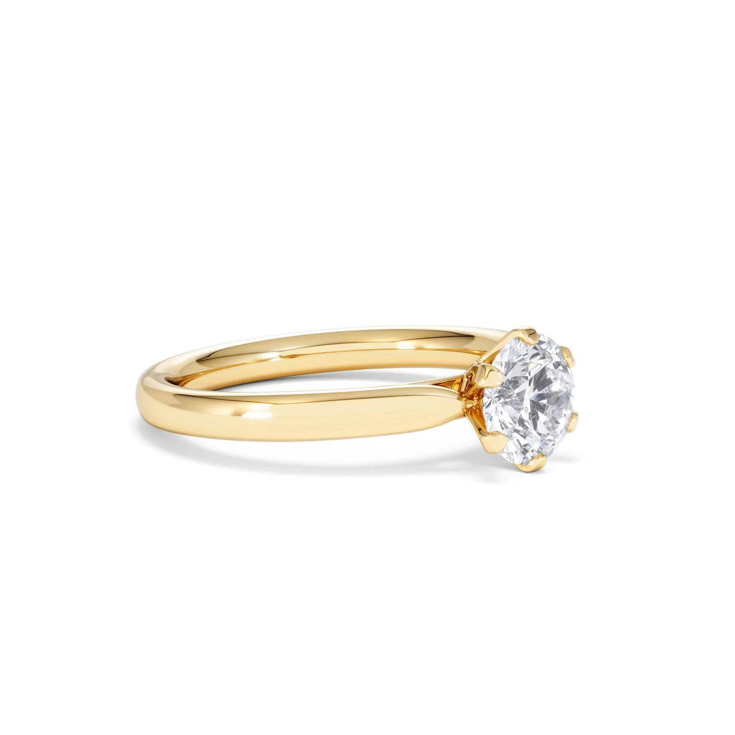 Certified 1.00CT Chloe Low 18K Gold Engagement Ring G/SI2 - Image 18
