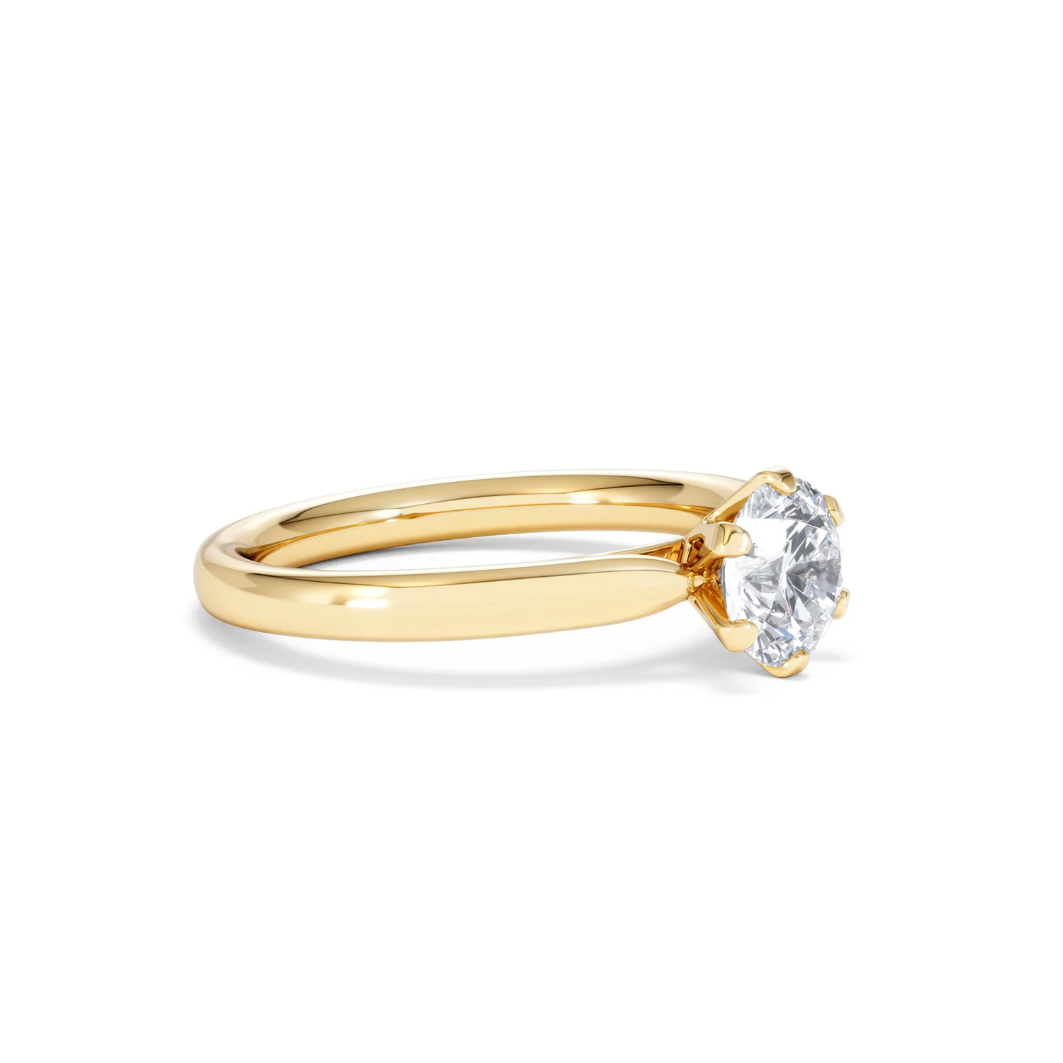 Certified 1.00CT Chloe Low 18K Gold Engagement Ring G/SI2 - Image 19