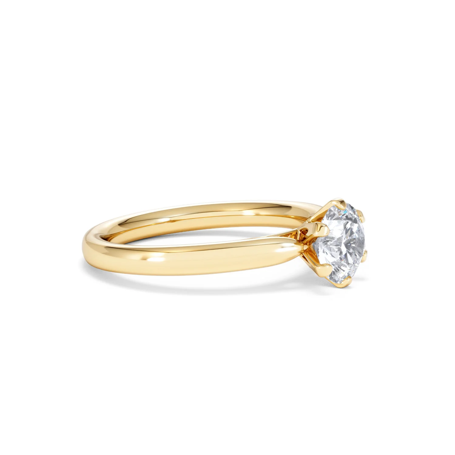 Certified 1.00CT Chloe Low 18K Gold Engagement Ring G/SI2 - Image 20