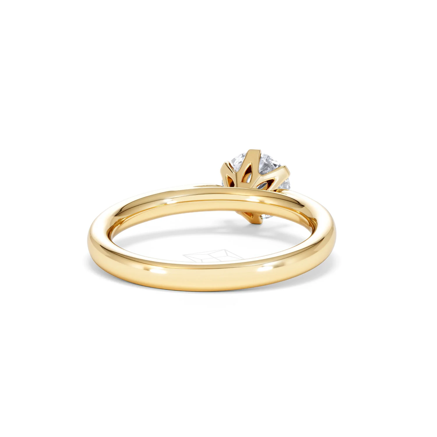 Certified 1.00CT Chloe Low 18K Gold Engagement Ring G/SI2 - Image 44