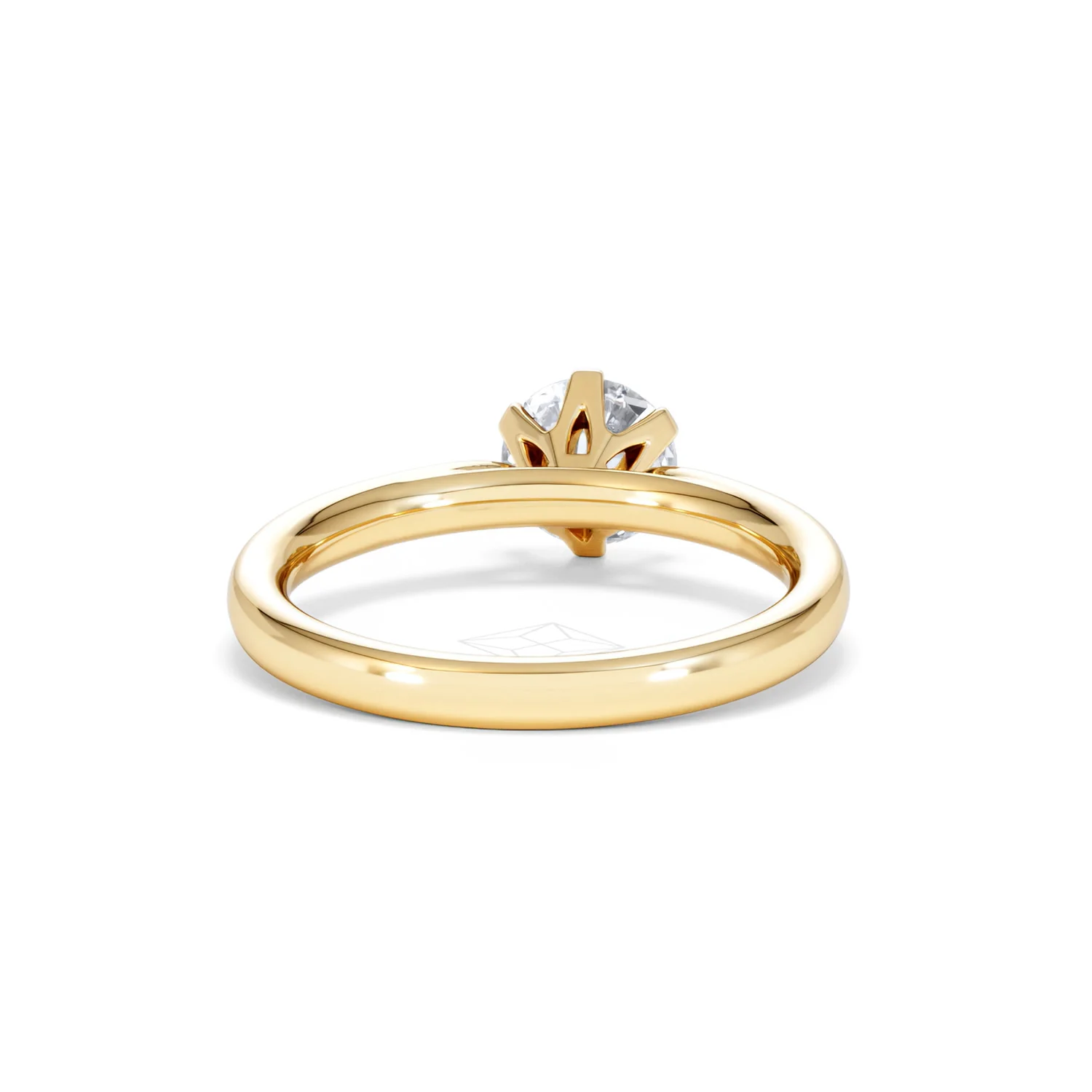 Certified 1.00CT Chloe Low 18K Gold Engagement Ring G/SI2 - Image 46