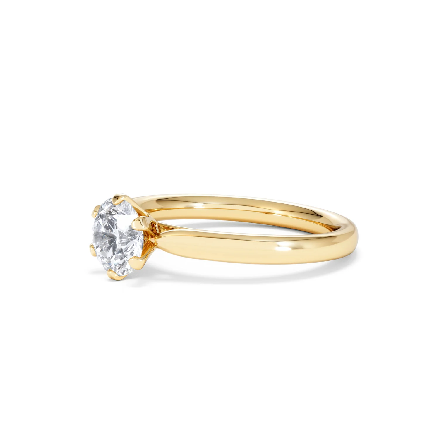 Certified 1.00CT Chloe Low 18K Gold Engagement Ring G/SI2 - Image 77