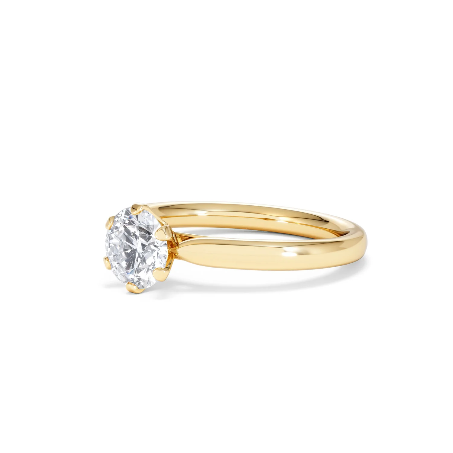 Certified 1.00CT Chloe Low 18K Gold Engagement Ring G/SI2 - Image 79