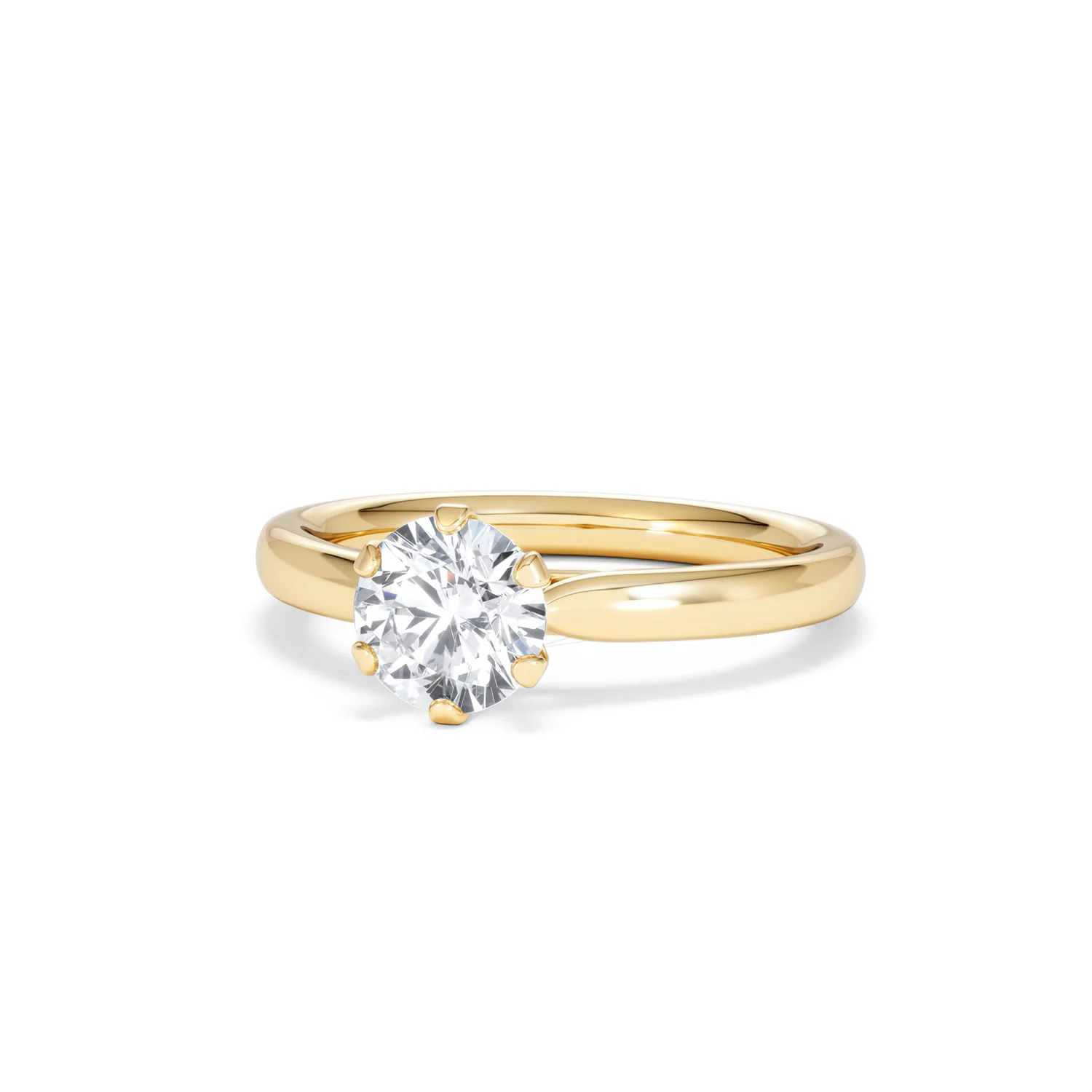 Certified 1.00CT Chloe Low 18K Gold Engagement Ring G/SI2 - Image 84
