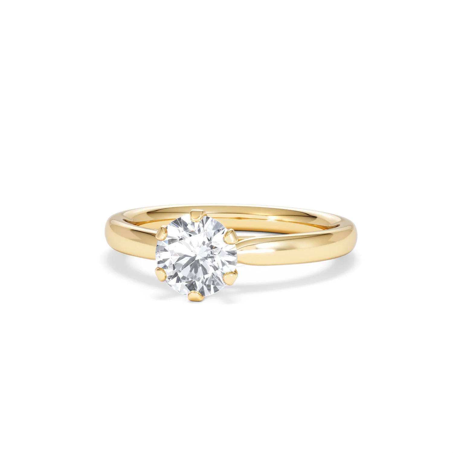Certified 1.00CT Chloe Low 18K Gold Engagement Ring G/SI2 - Image 85