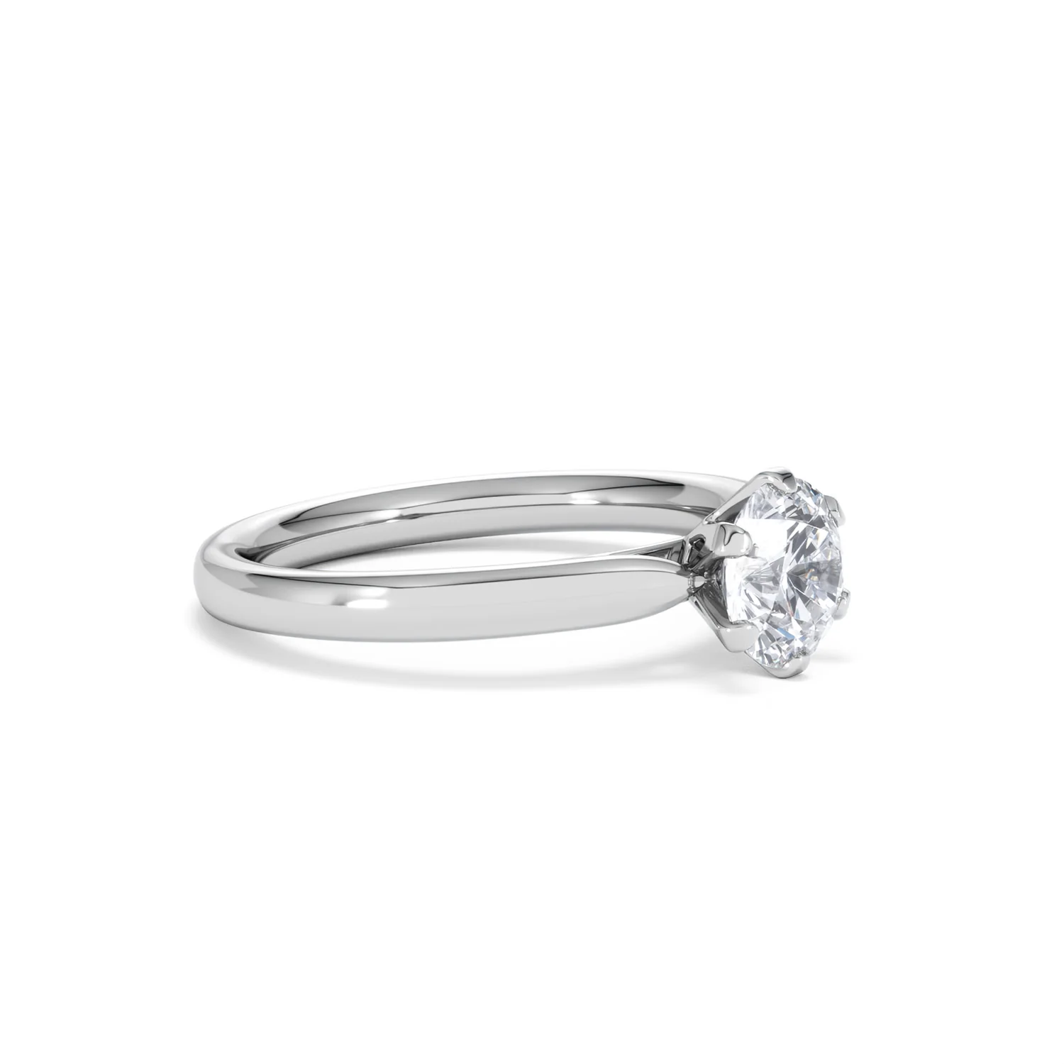 Certified 1.00CT Chloe Low 18K White Gold Engagement Ring G/SI2 - Image 19