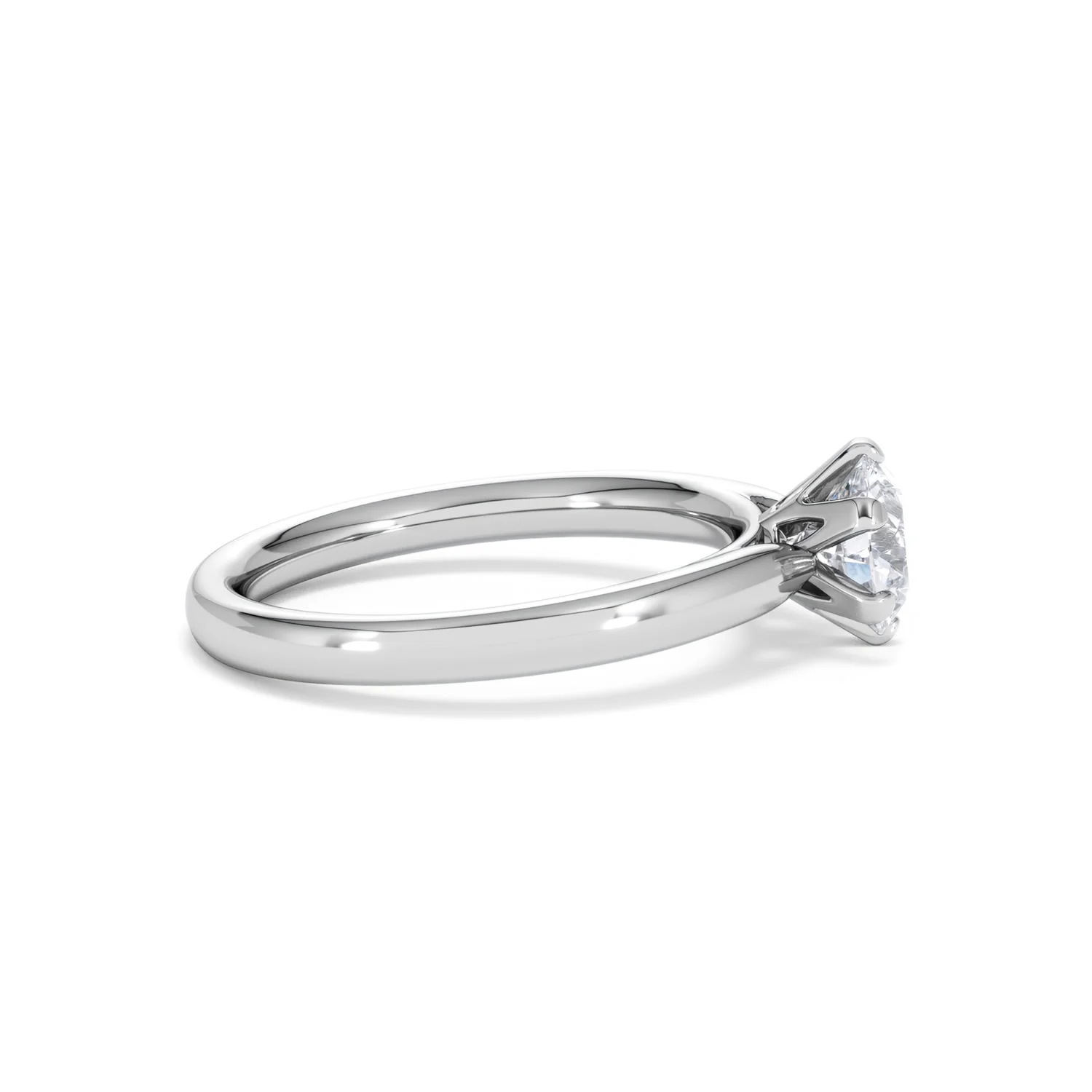 Certified 1.00CT Chloe Low 18K White Gold Engagement Ring G/SI2 - Image 27