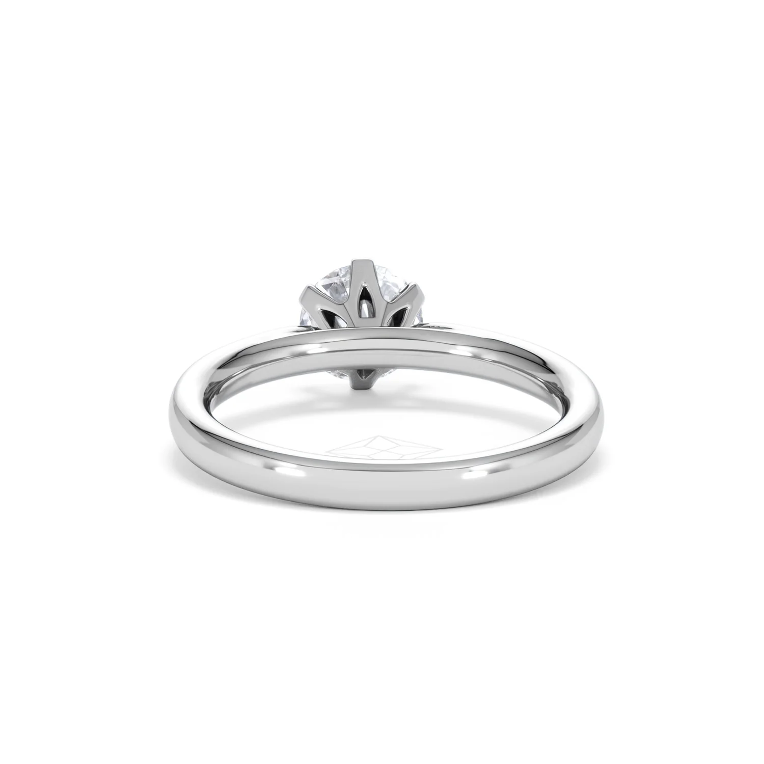 Certified 1.00CT Chloe Low 18K White Gold Engagement Ring G/SI2 - Image 49