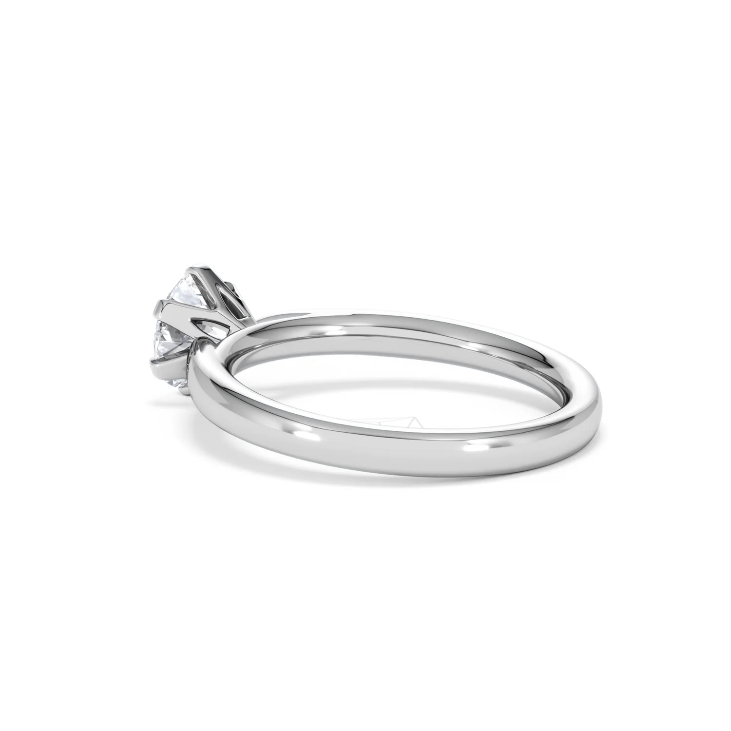 Certified 1.00CT Chloe Low 18K White Gold Engagement Ring G/SI2 - Image 60