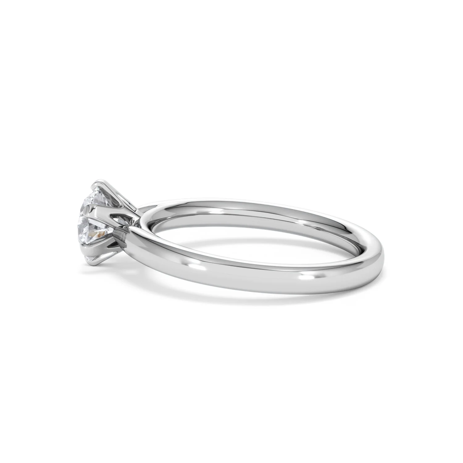 Certified 1.00CT Chloe Low 18K White Gold Engagement Ring G/SI2 - Image 66