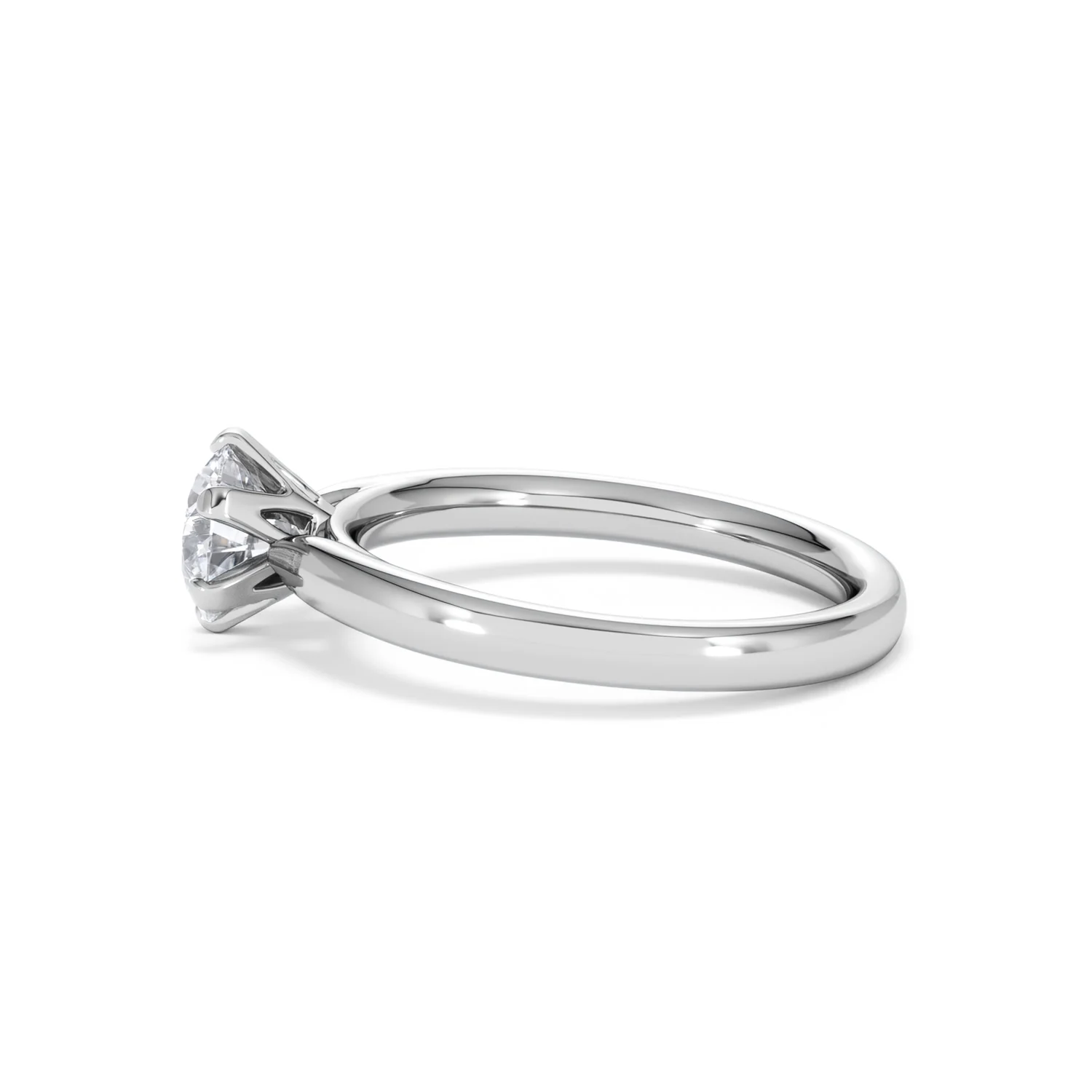 Certified 1.00CT Chloe Low 18K White Gold Engagement Ring G/SI2 - Image 67