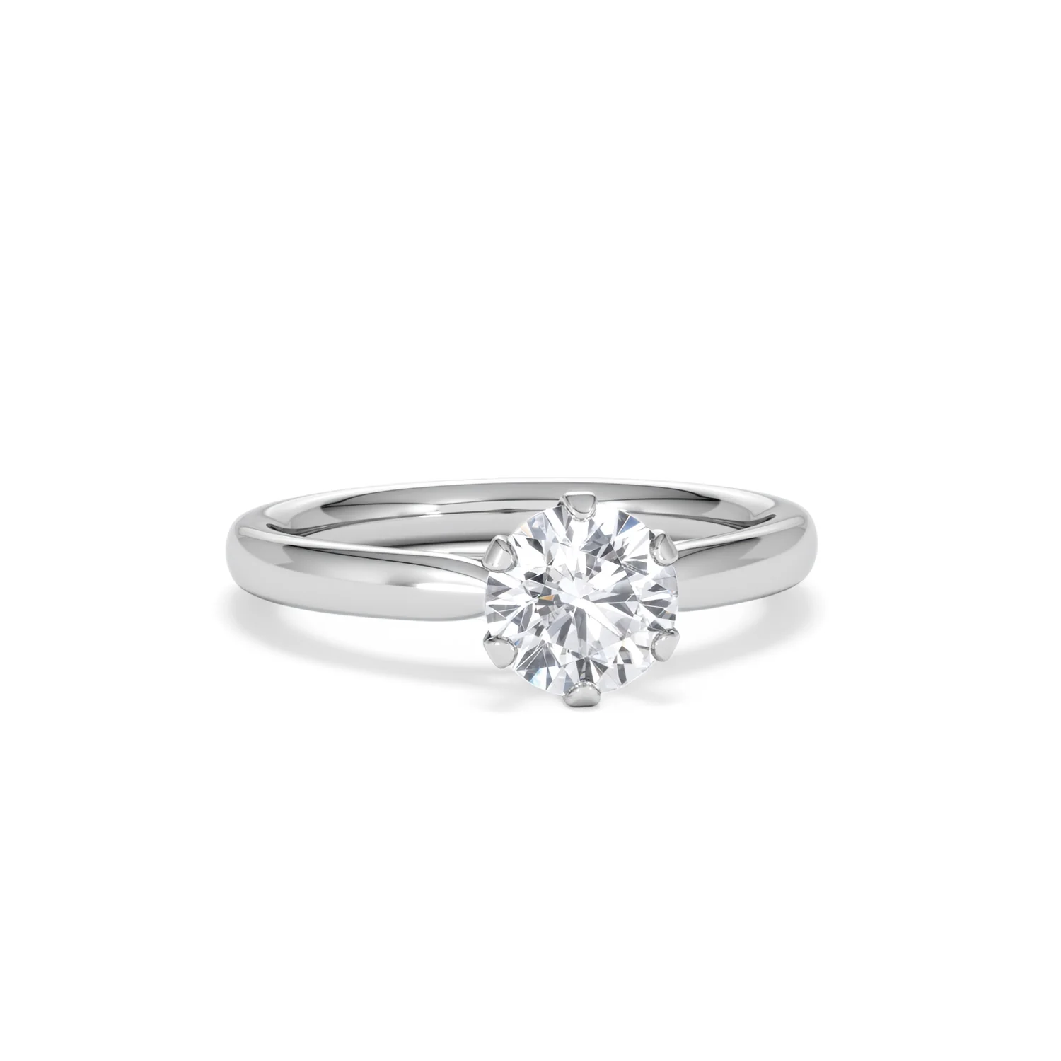 Certified 1.00CT Chloe Low Platinum Engagement Ring G/SI2 - Image 10