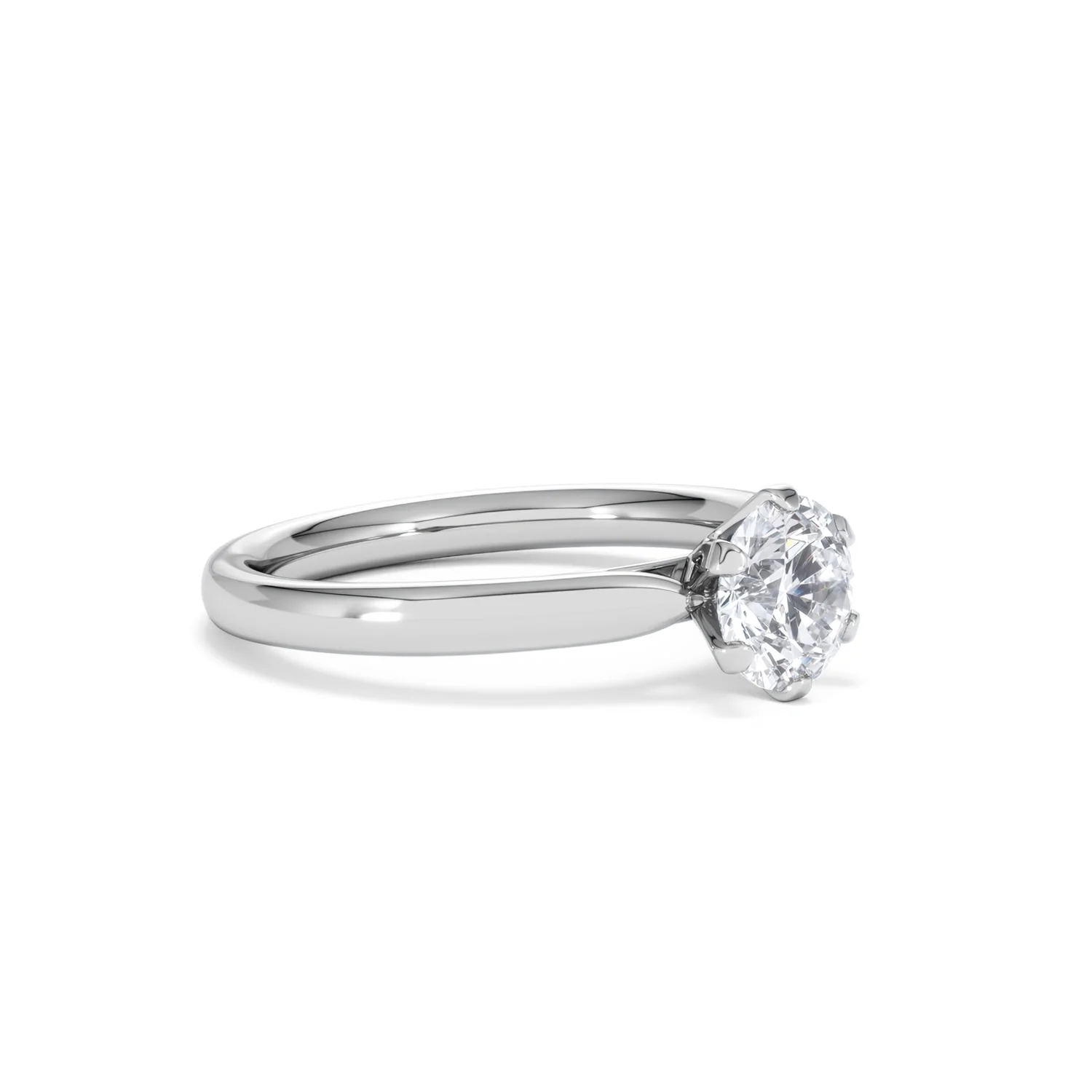 Certified 1.00CT Chloe Low Platinum Engagement Ring G/SI2 - Image 18