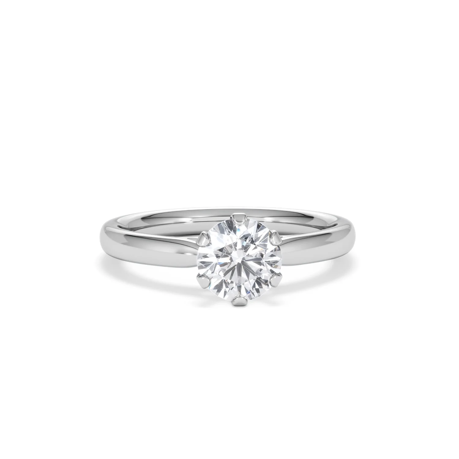 Certified 1.00CT Chloe Low Platinum Engagement Ring G/SI2 - Image 9