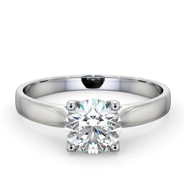 Certified 1.00CT Grace Platinum Engagement Ring G/VS - Image 3