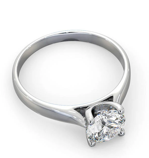 Certified 1.00CT Grace Platinum Engagement Ring G/VS - Image 5