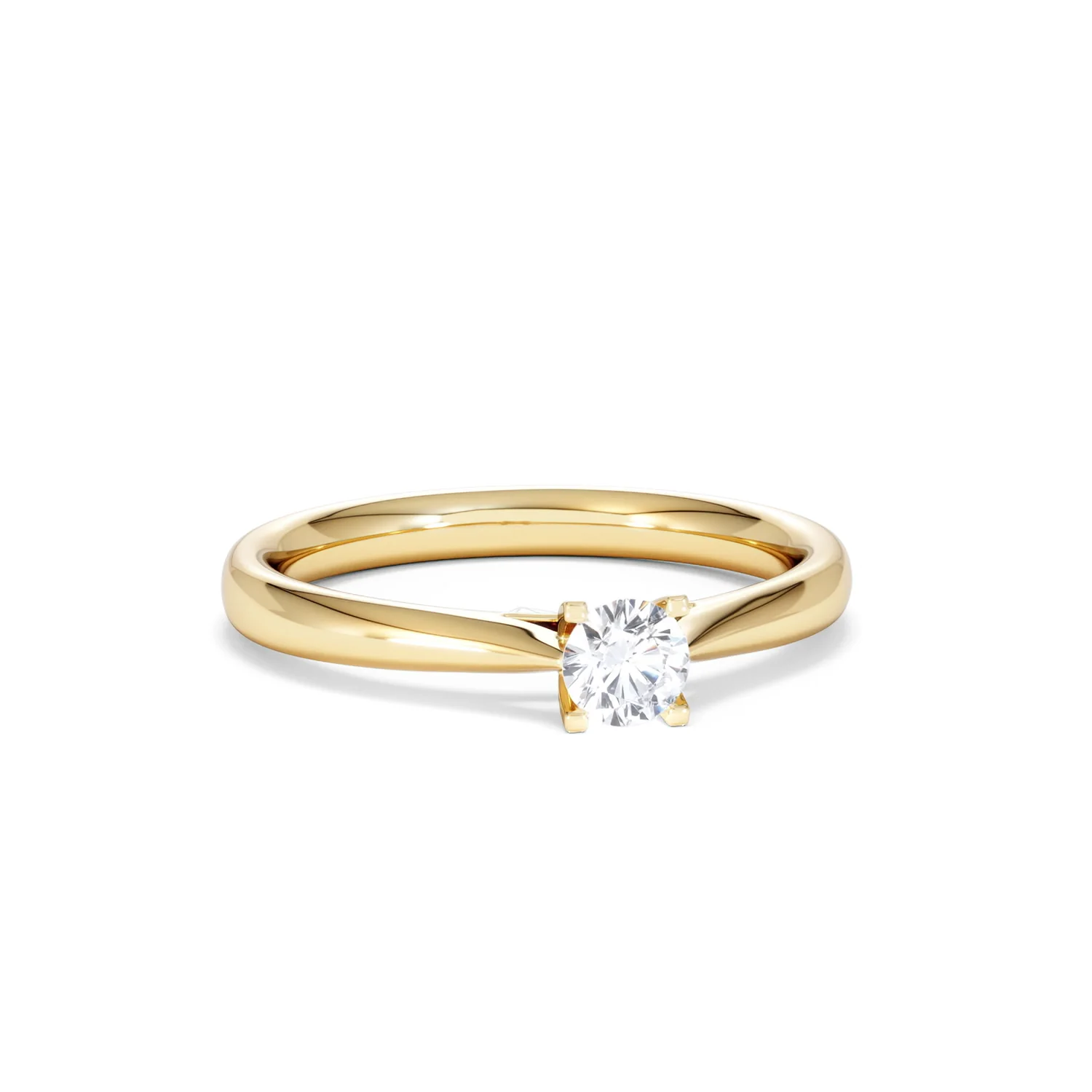 Certified Grace 18K Gold Diamond Engagement Ring 0.25CT-G-H/SI - Image 11