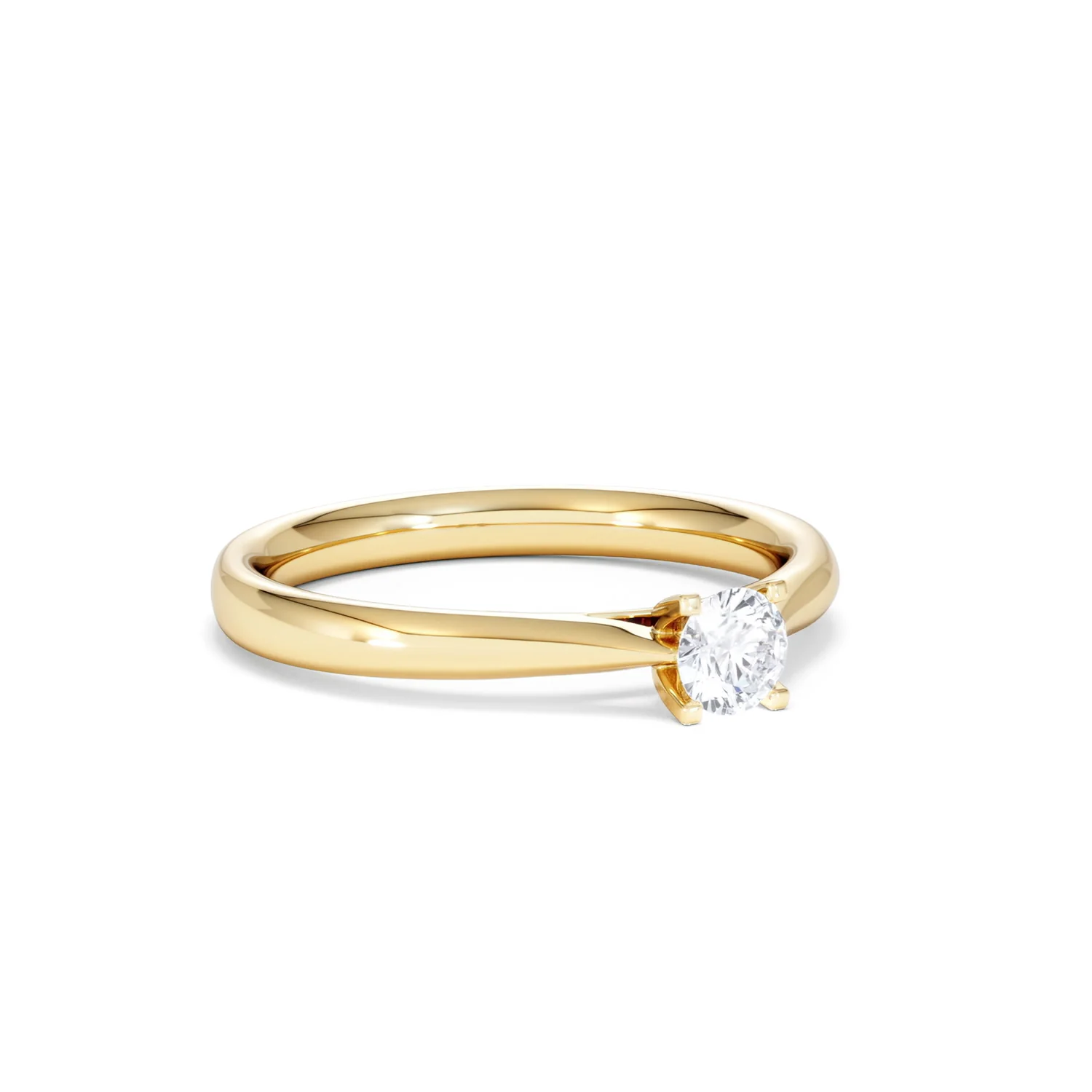 Certified Grace 18K Gold Diamond Engagement Ring 0.25CT-G-H/SI - Image 15