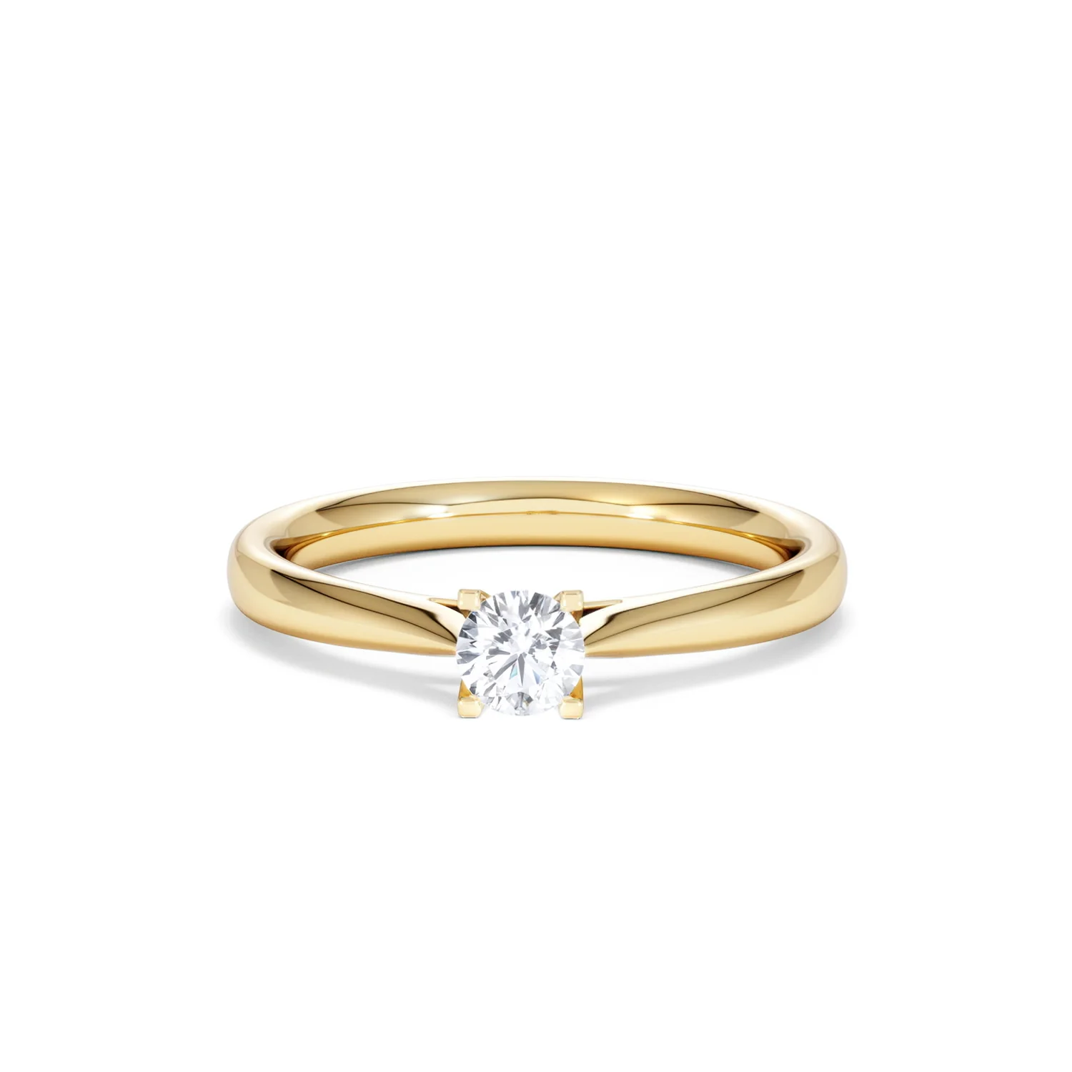 Certified Grace 18K Gold Diamond Engagement Ring 0.25CT-G-H/SI - Image 87