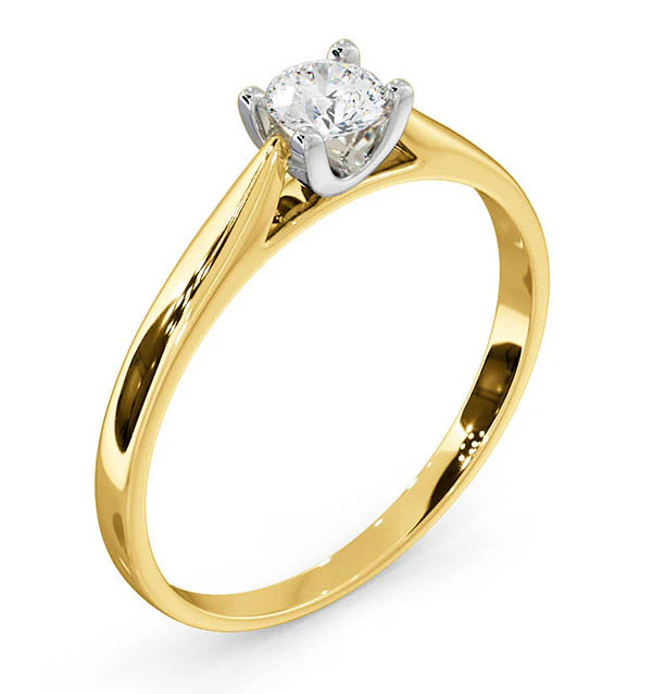 Certified Grace 18K Gold Diamond Engagement Ring 0.25CT - Image 2