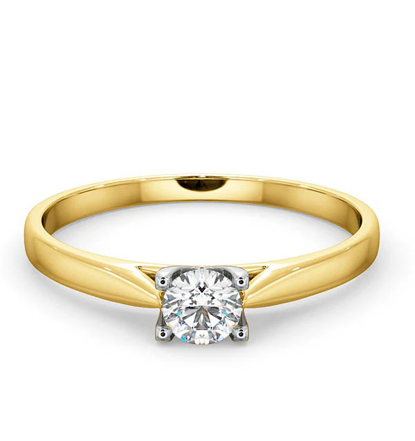 Certified Grace 18K Gold Diamond Engagement Ring 0.25CT - Image 3