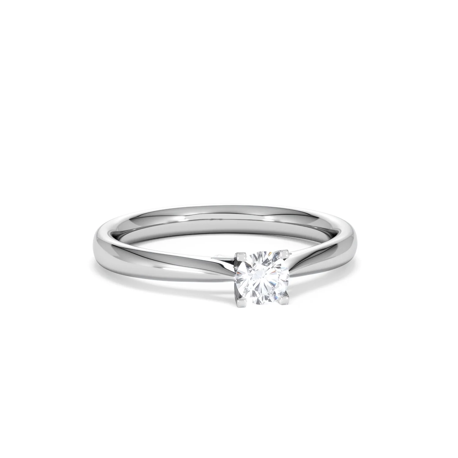 Certified Grace 18K White Gold Diamond Engagement Ring 0.25CT-G-H/SI - Image 11