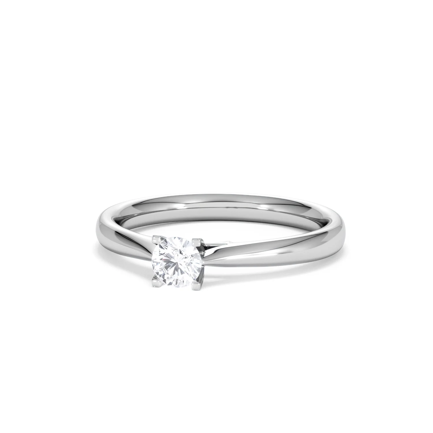 Certified Grace 18K White Gold Diamond Engagement Ring 0.25CT-G-H/SI - Image 84