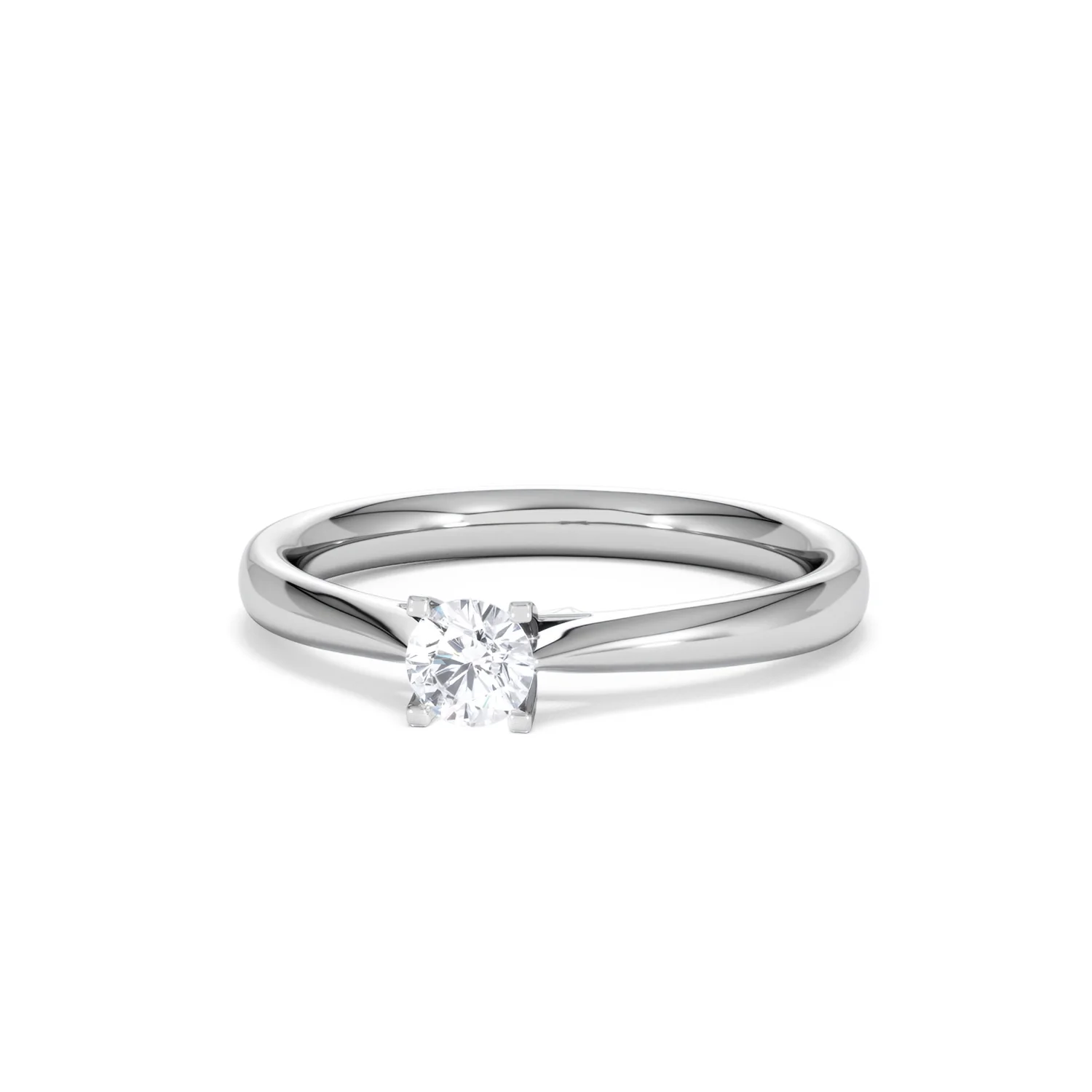 Certified Grace 18K White Gold Diamond Engagement Ring 0.25CT-G-H/SI - Image 85