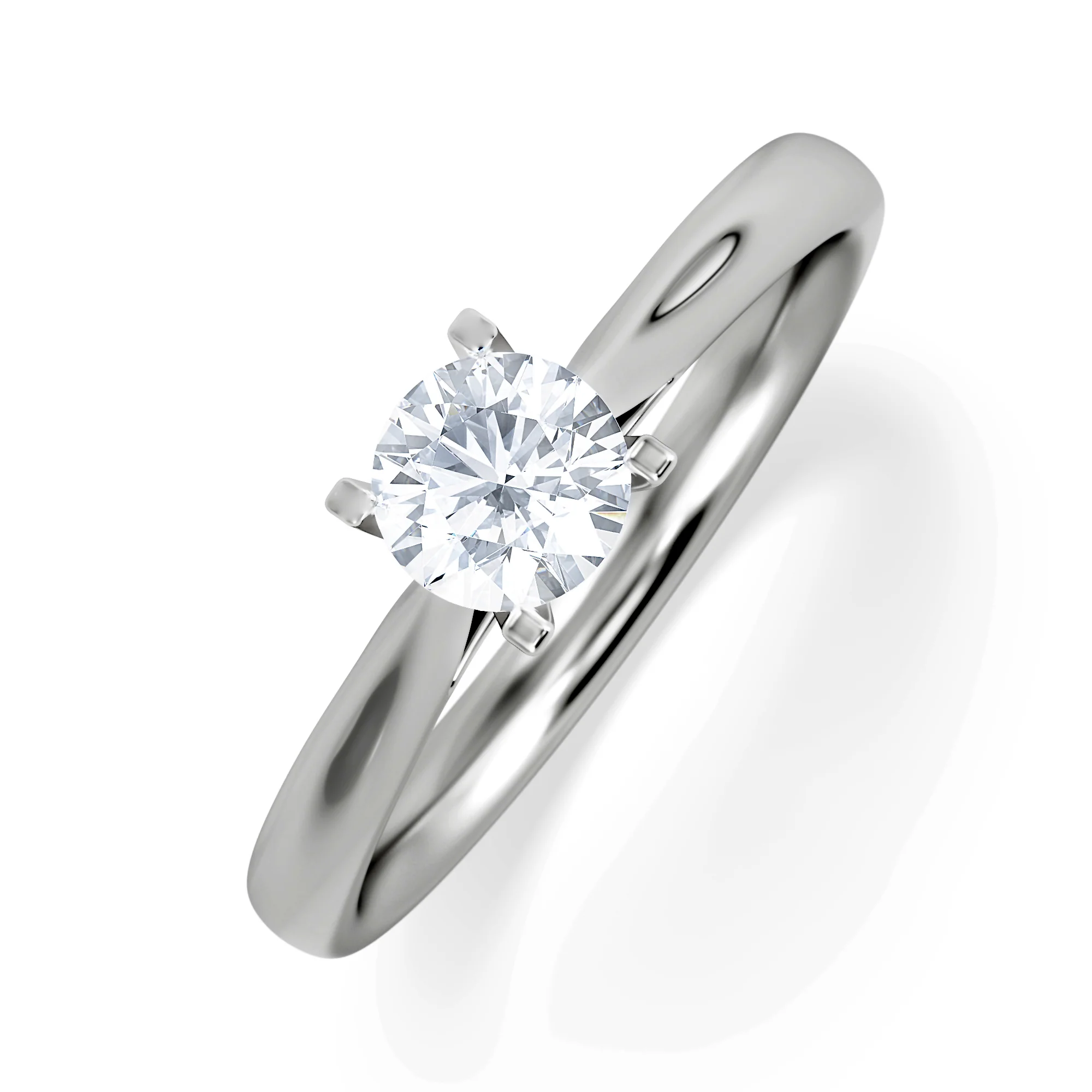 Certified Grace 18K White Gold Diamond Engagement Ring 0.50CT