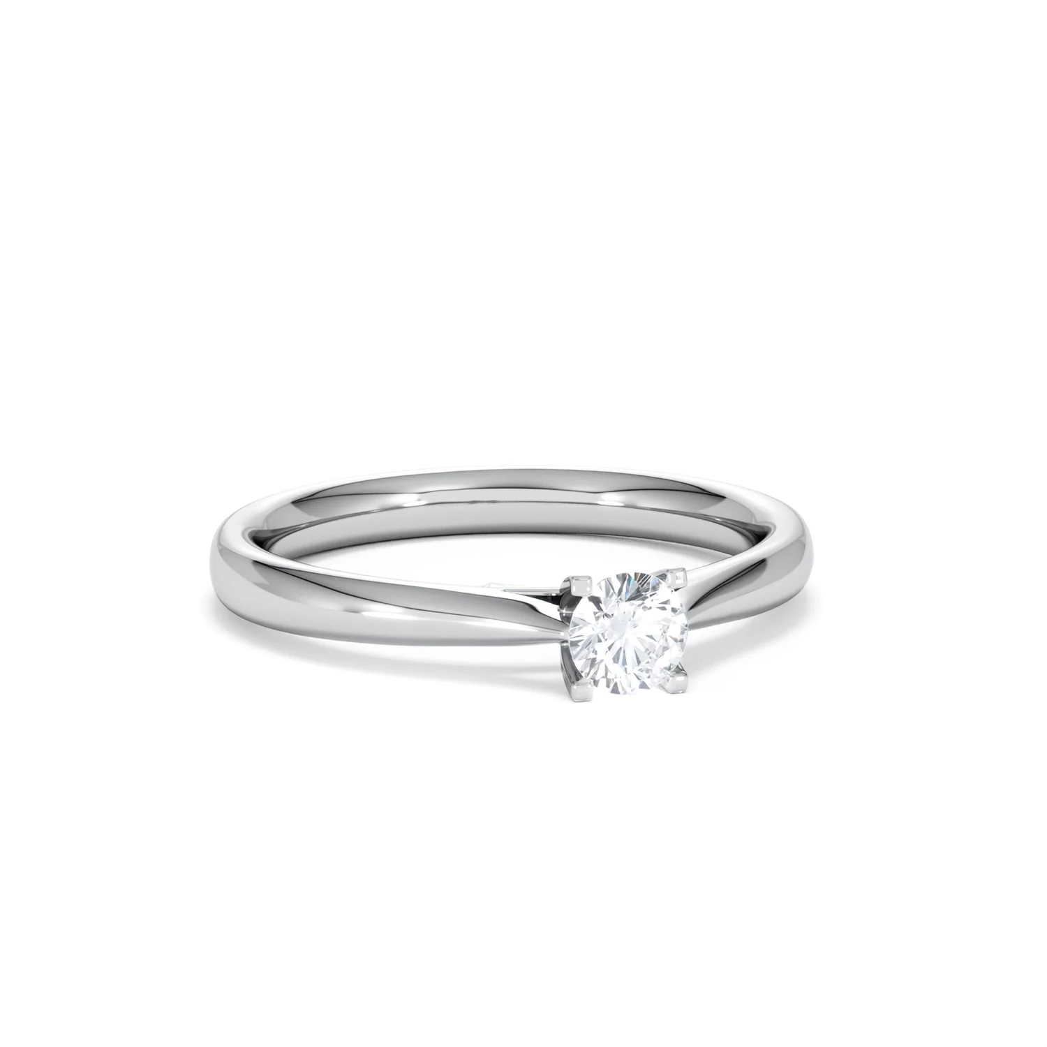 Certified Grace Platinum Diamond Engagement Ring 0.25CT H/SI - Image 12