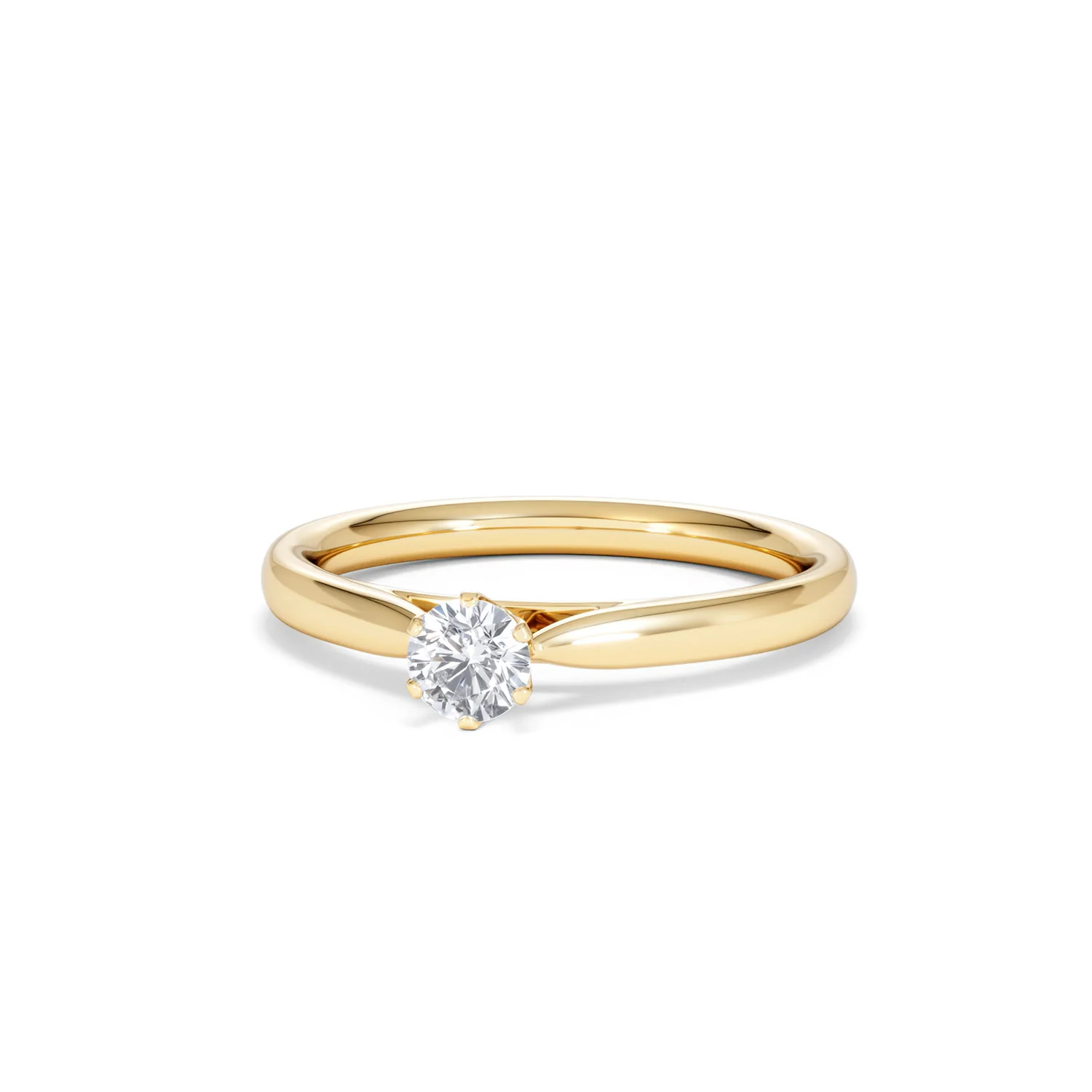 Certified High Set Chloe 18K Gold Diamond Engagement Ring 0.25CT - Image 85