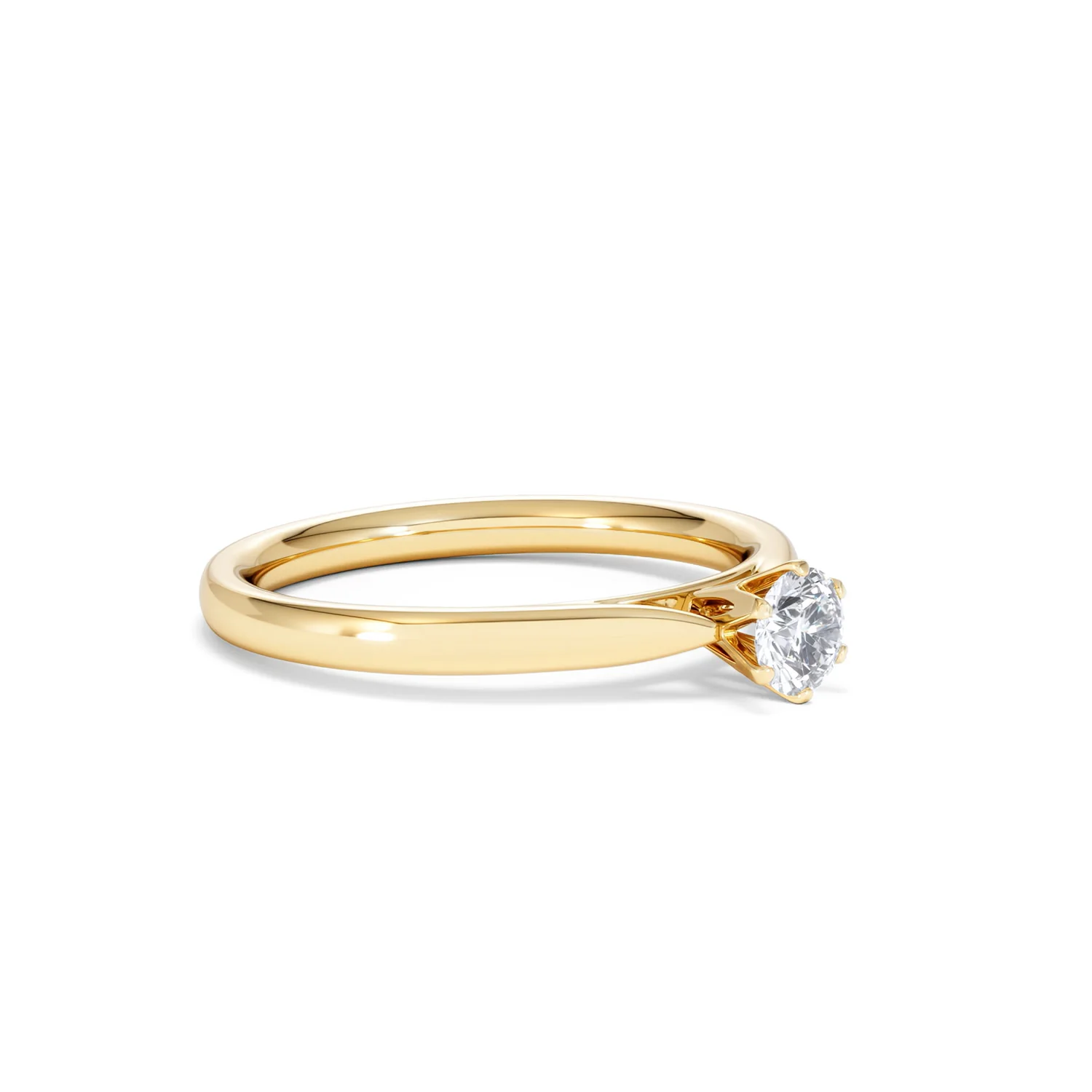 Certified High Set Chloe 18K Gold Diamond Engagement Ring 0.33CT-G/VS - Image 18