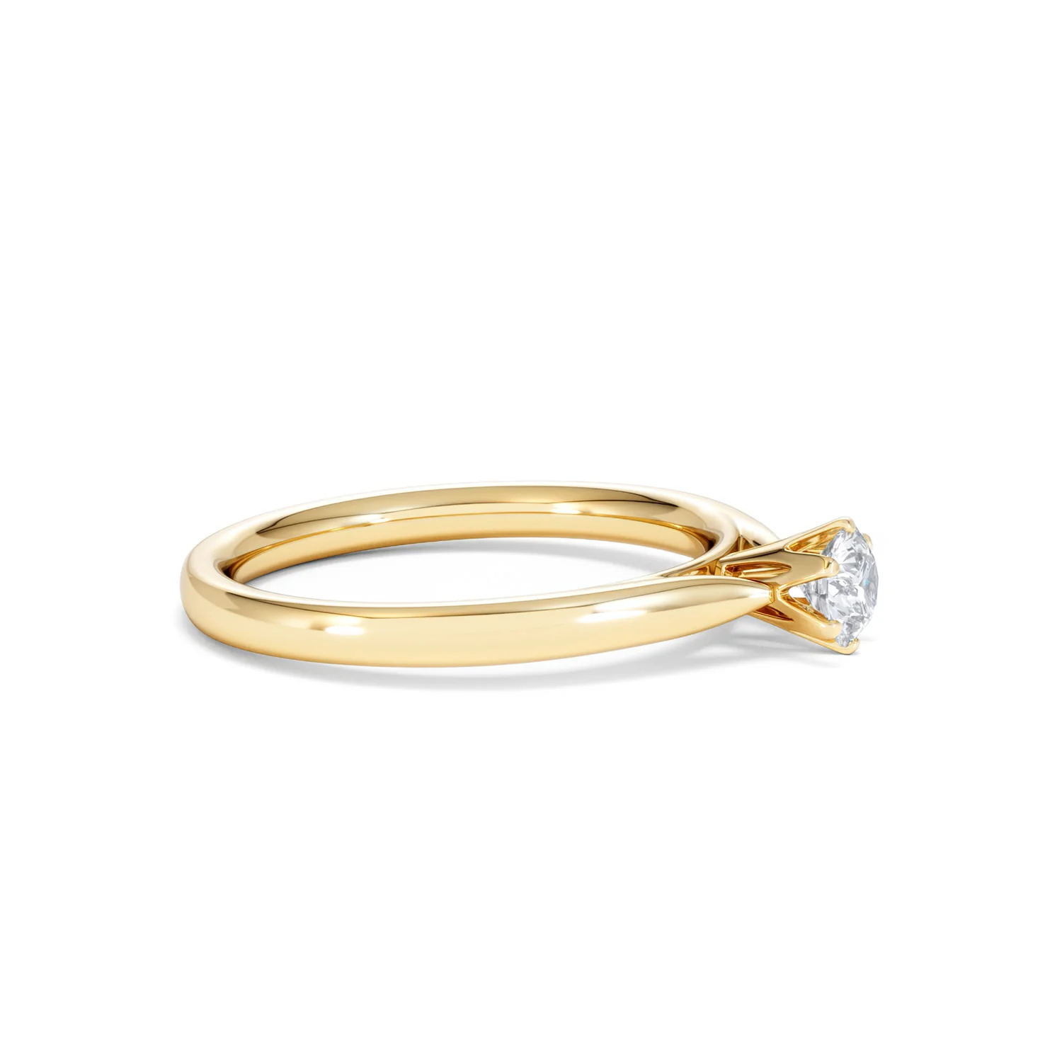 Certified High Set Chloe 18K Gold Diamond Engagement Ring 0.33CT-G/VS - Image 23