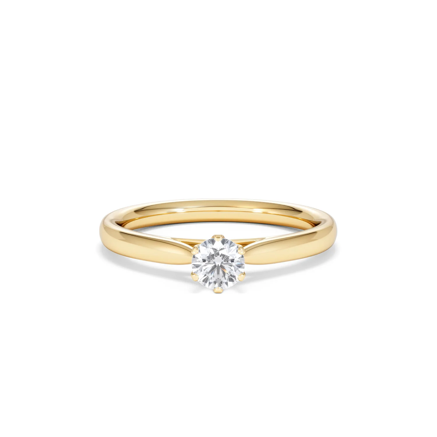 Certified High Set Chloe 18K Gold Diamond Engagement Ring 0.33CT - Image 8