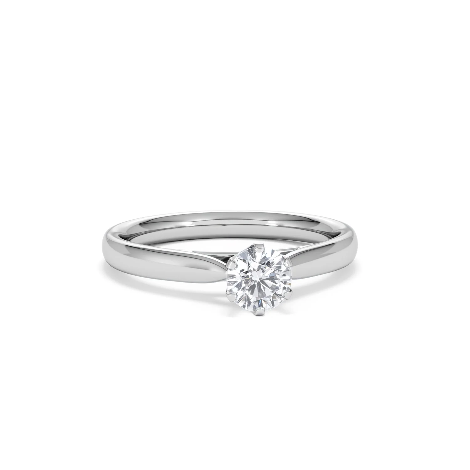 Certified High Set Chloe 18K White Gold Diamond Engagement Ring 0.50CT - Image 10