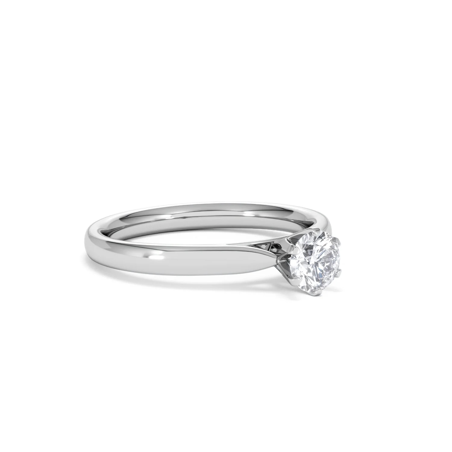 Certified High Set Chloe 18K White Gold Diamond Engagement Ring 0.50CT - Image 16