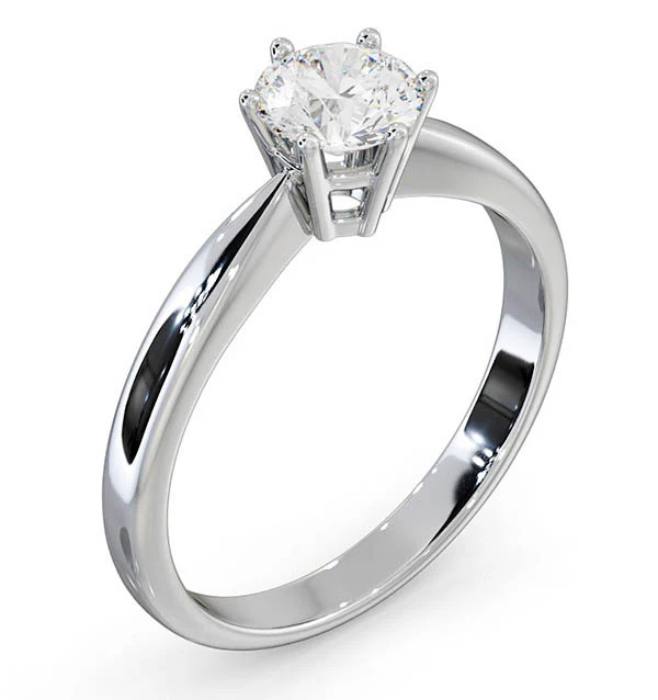 Certified High Set Chloe 18KW DIAMOND Engagement Ring 0.75CT - Image 2