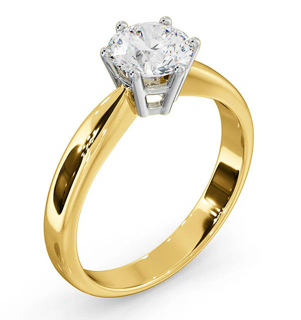 Certified High Set Chloe 18KY DIAMOND Engagement Ring 1.00CT - Image 2