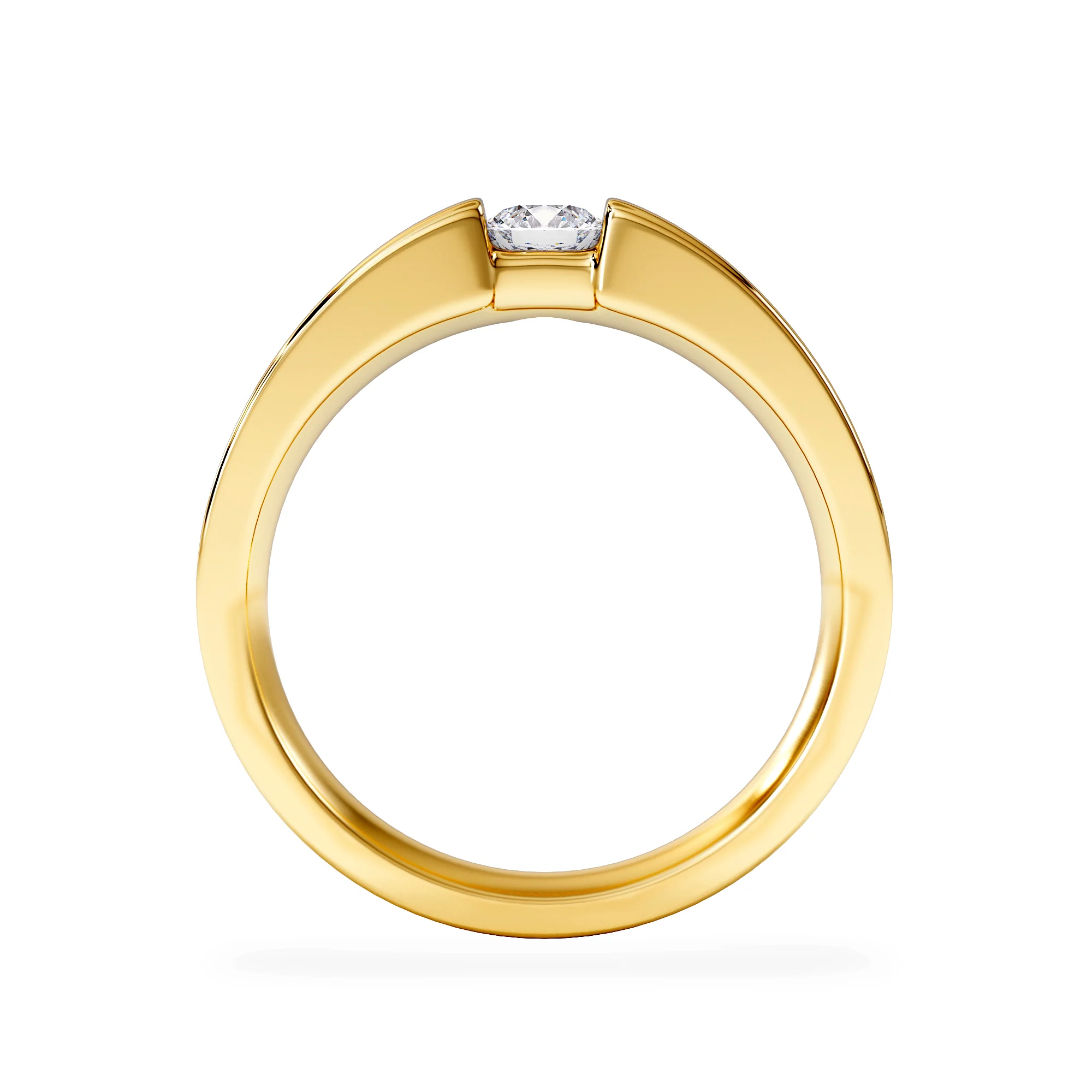 Certified Jessica 18K Gold Diamond Engagement Ring 0.25CT - Image 3
