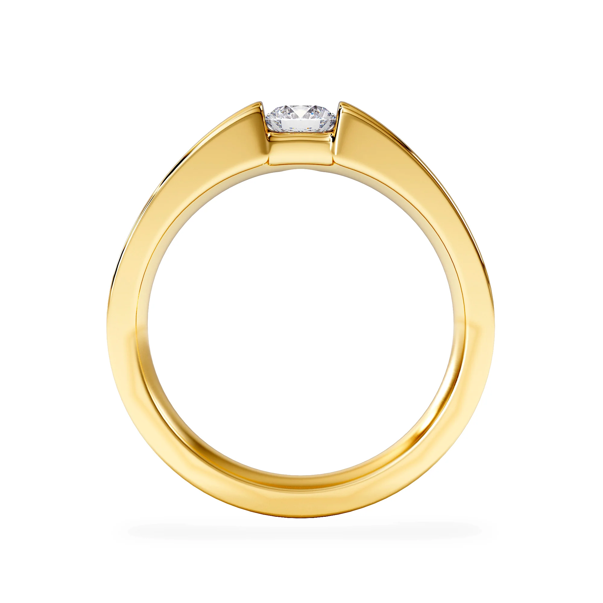 Certified Jessica 18K Gold Diamond Engagement Ring 0.33CT - Image 3