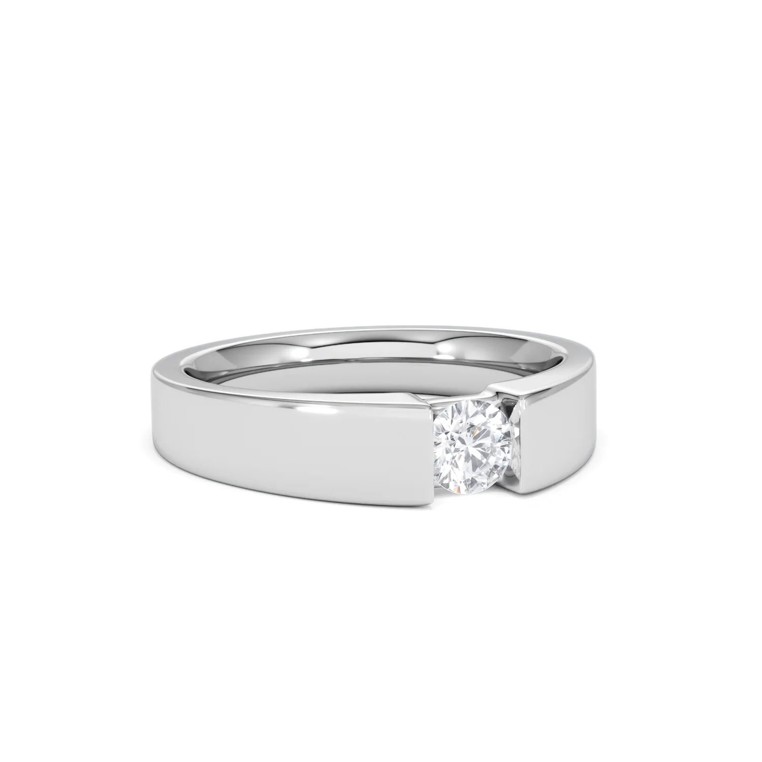 Certified Jessica 18K White Gold Diamond Engagement Ring 0.33CT-F-G/VS - Image 14