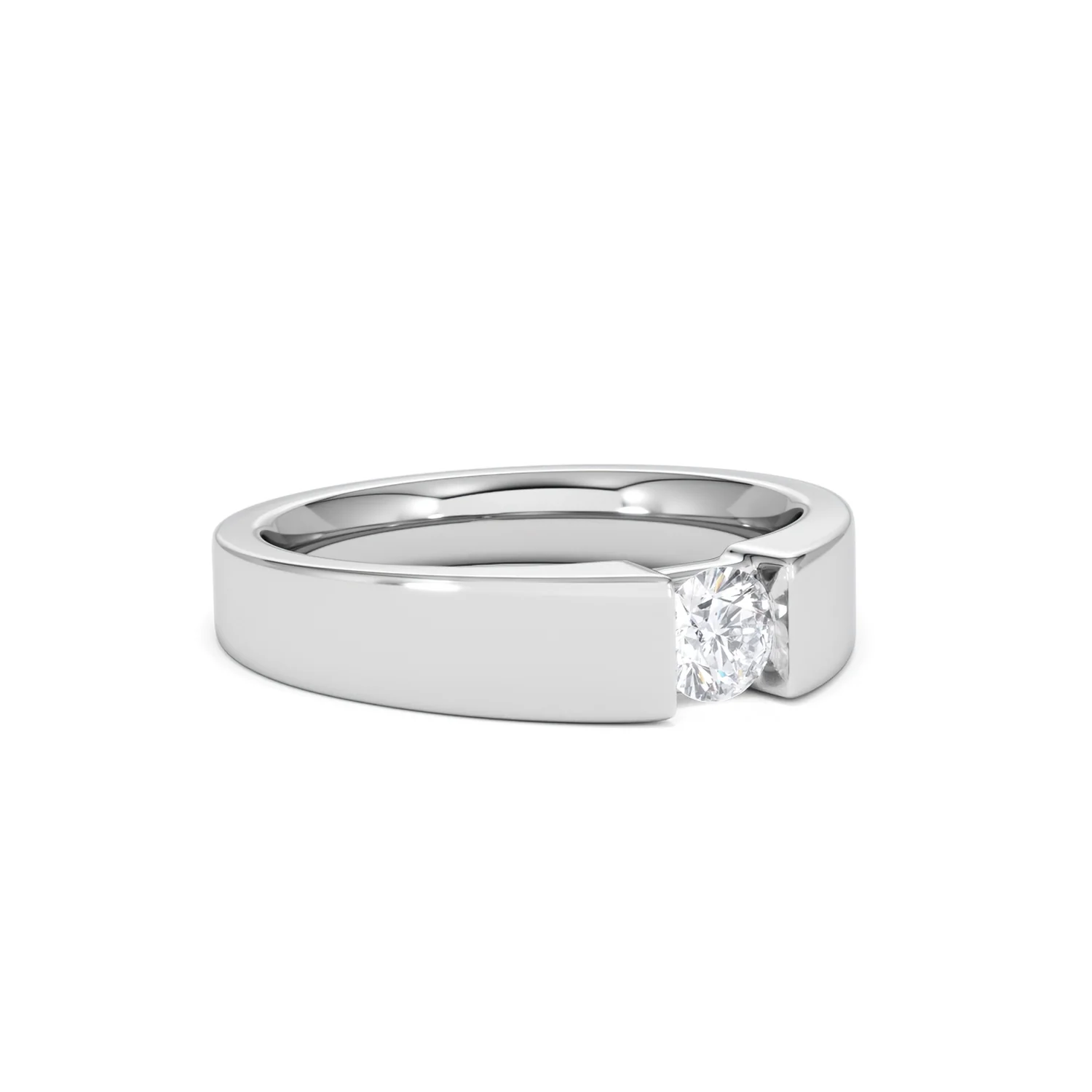 Certified Jessica 18K White Gold Diamond Engagement Ring 0.33CT-F-G/VS - Image 16
