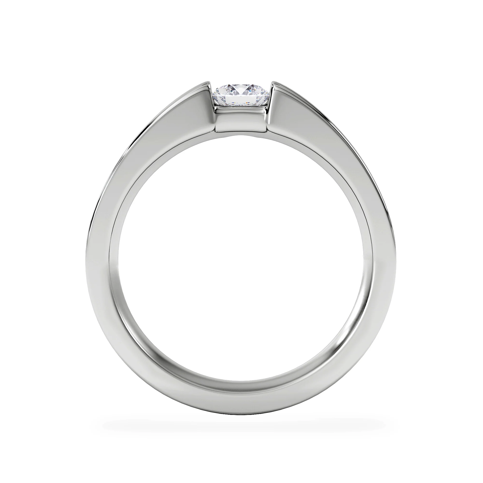 Certified Jessica 18K White Gold Diamond Engagement Ring 0.33CT-F-G/VS - Image 3