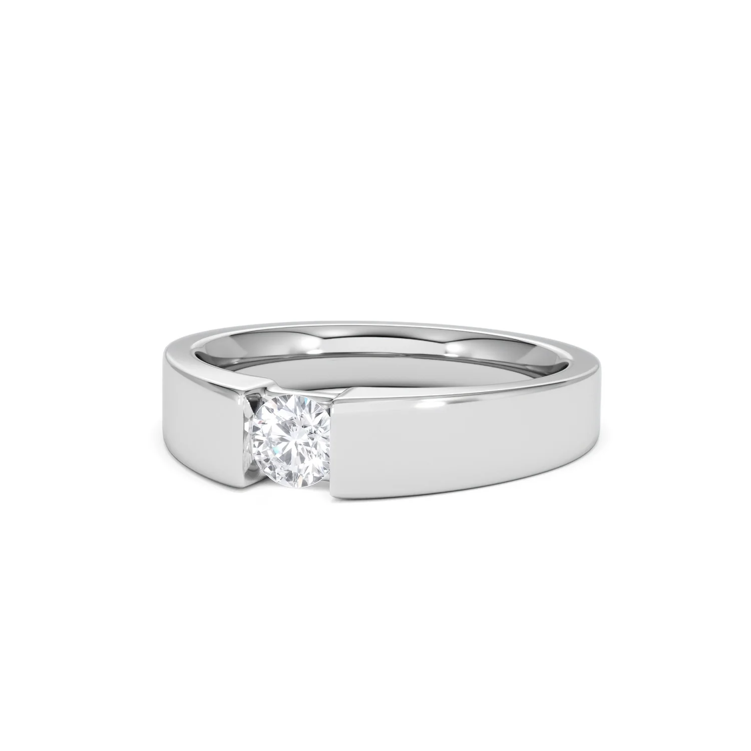 Certified Jessica 18K White Gold Diamond Engagement Ring 0.33CT-F-G/VS - Image 84